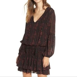 ASTR The Label Stella Dress Size Small, boho, layers, fun black